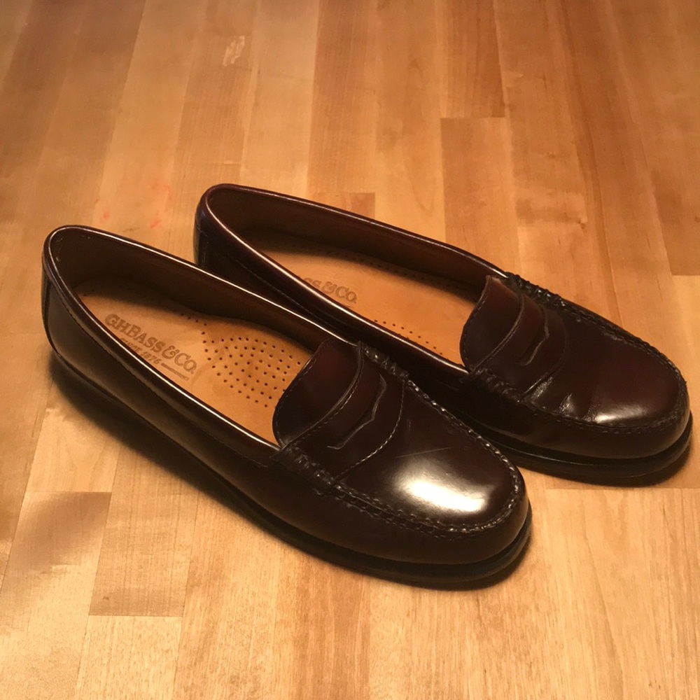 Bass Cognac Leather Loafers